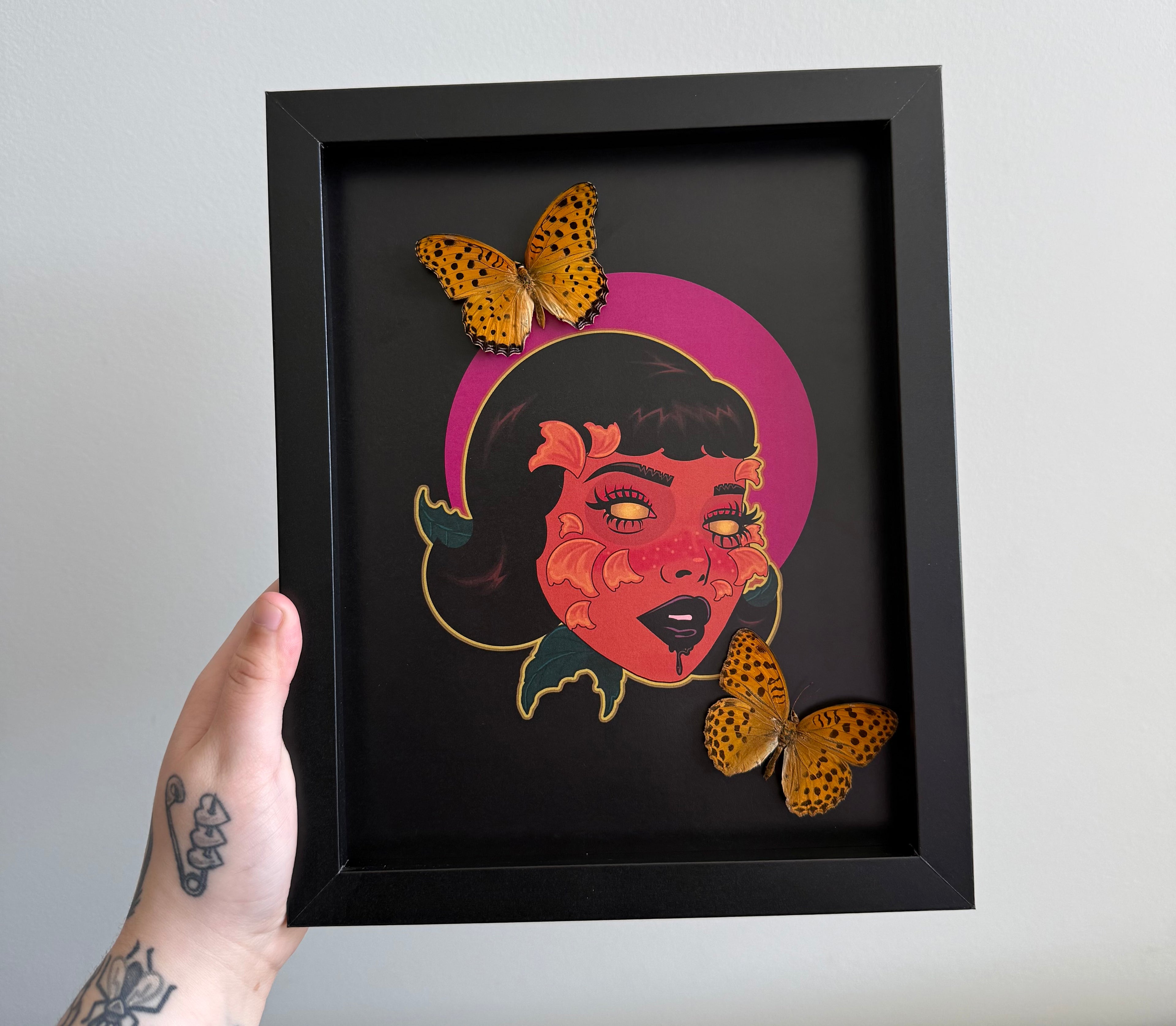 shaaysart collab - orange flower girl