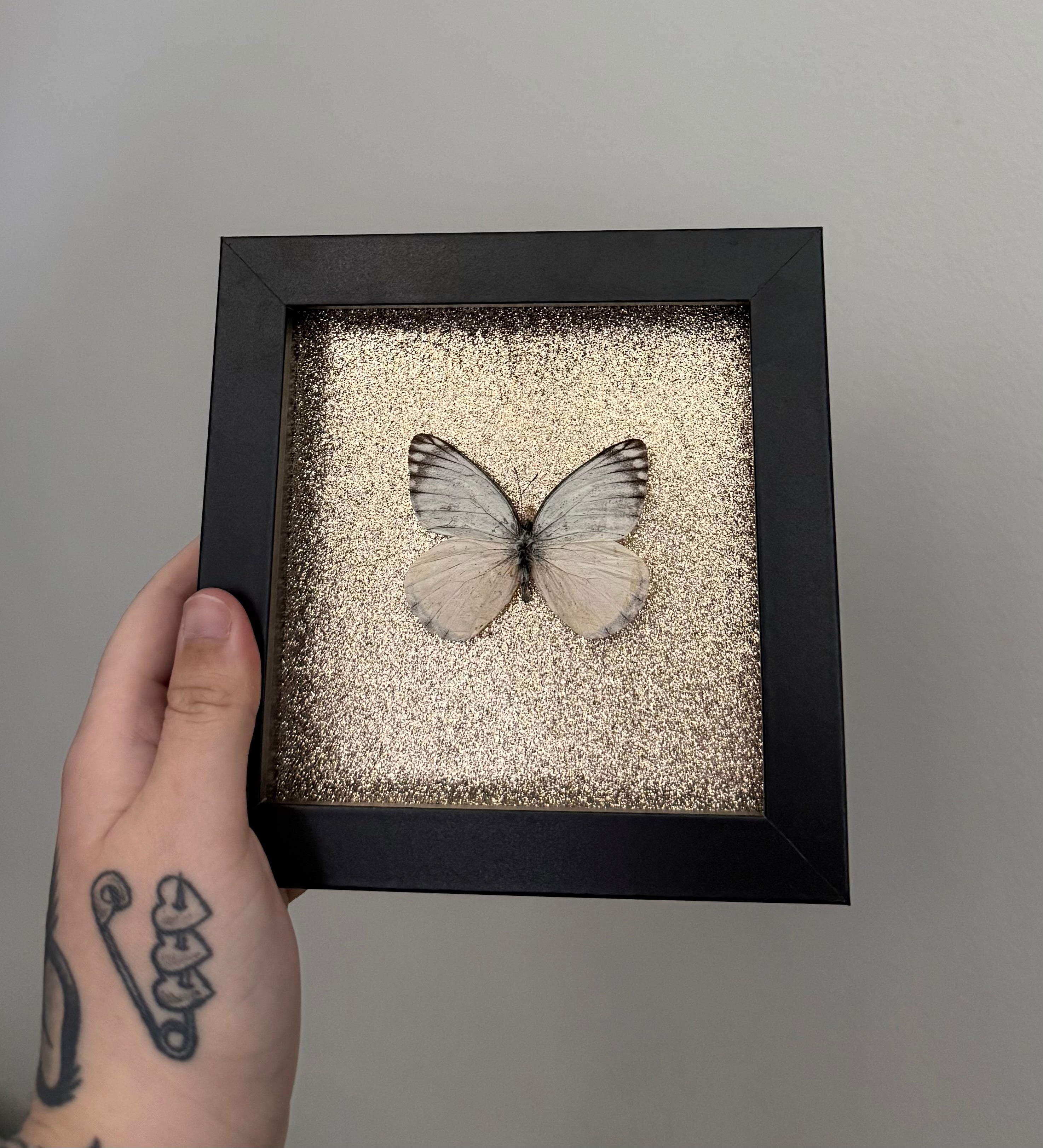 White Butterfly - Glitter Frame
